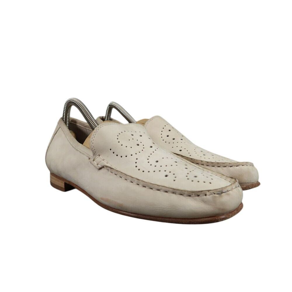 Sioux Shoes Womens 7 Loafer Leather Slip On Moccasin Fashion Classic Beige Flat